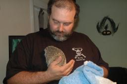 [Photo of Huff the Hedgepig]
