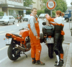 [Photo of Sascha and Michaela at the Swiss border in Konstanz]