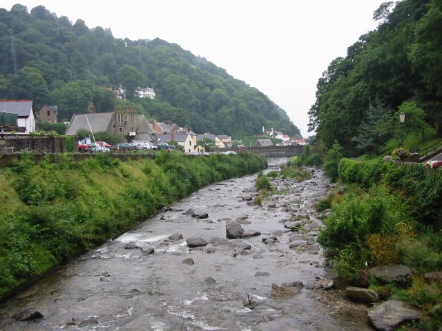 [Photo of the East Lyn river]
