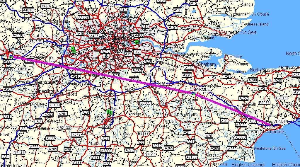 [Map of Home to Channel Tunnel]