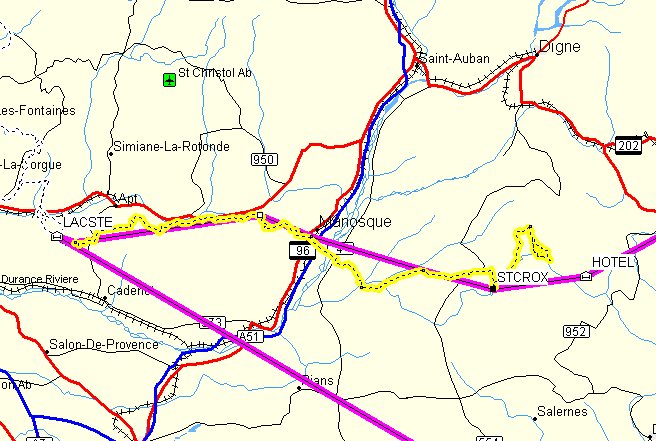 [Map of La Palud to Lacoste Track]