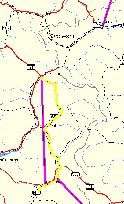 [Map of Novalesa to Pra-Loup Track]