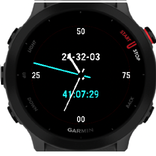 Forerunner 55 with just the Decimal time showing