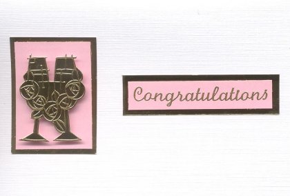 Champagne congratulations card