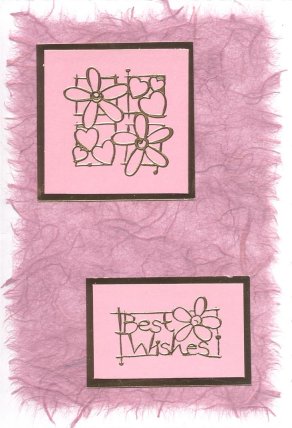 Pink best wishes card