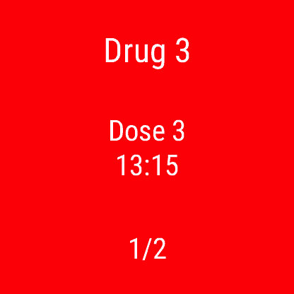 Medication information reminder screen